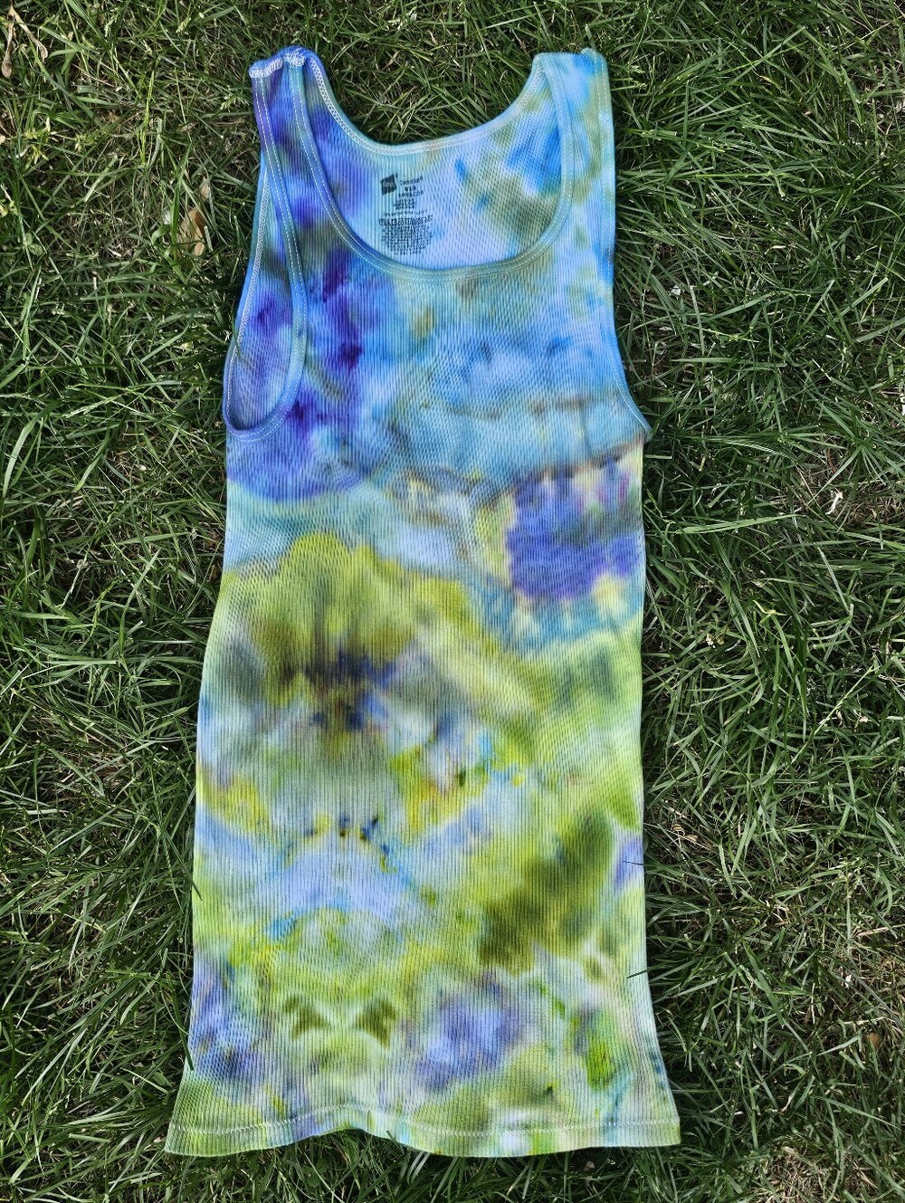 Blue Green Tie Dye Tank
